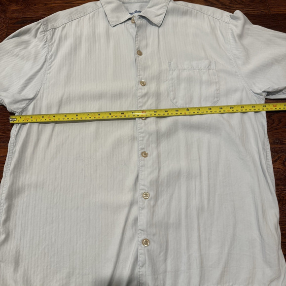 Tommy Bahama Men's L 100% Silk Camp Shirt Button Up Short Sleeve Pocket Relaxed - Picture 5 of 15